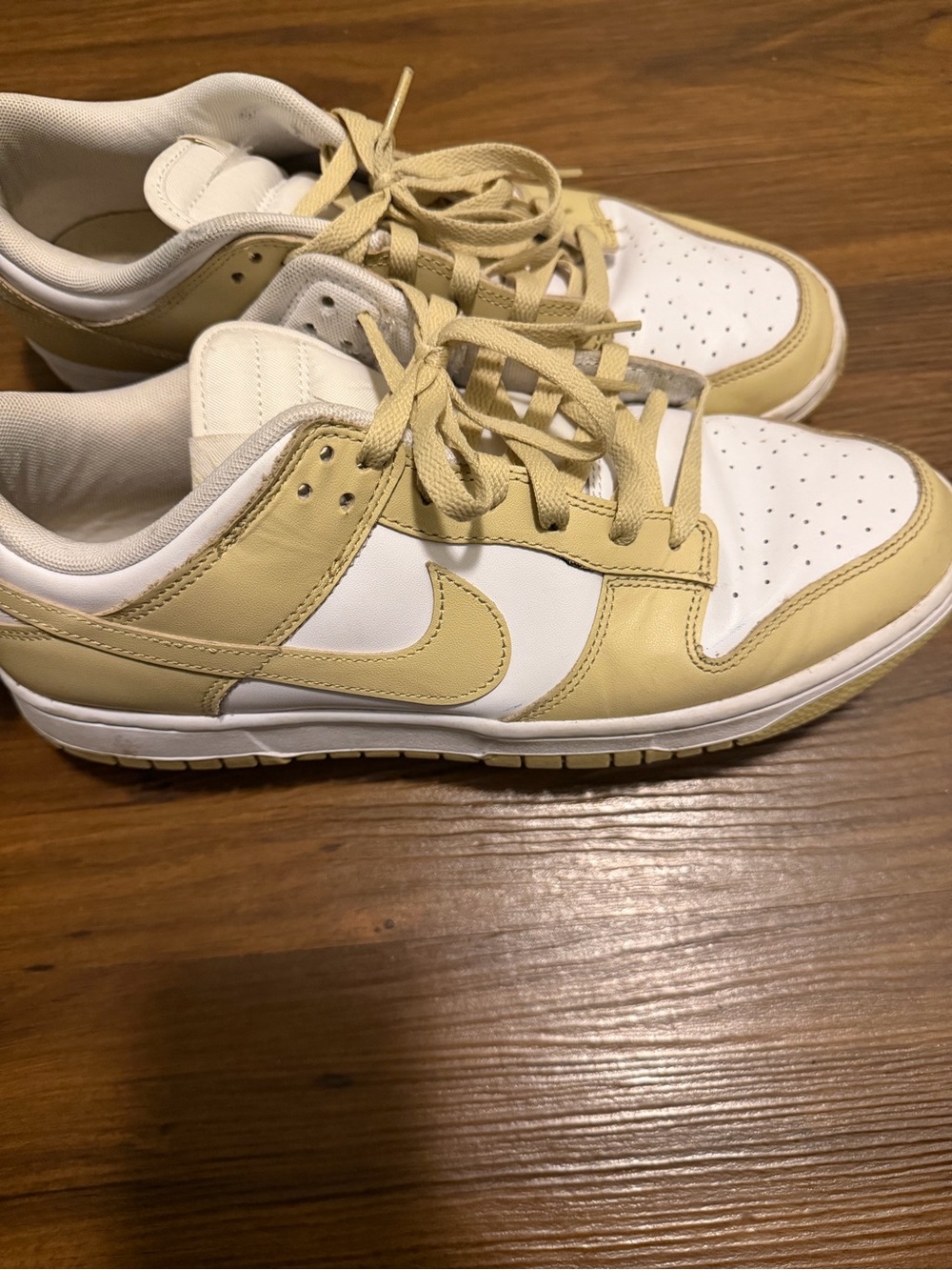 Nike Dunk Low Sneakers in Cream & White